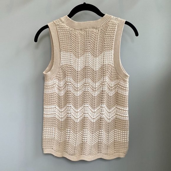 *NOT FOR SALE/SOLD* Banana Republic Sweater Vest (Sz XS) Beige/Cream - Picture 3 of 4